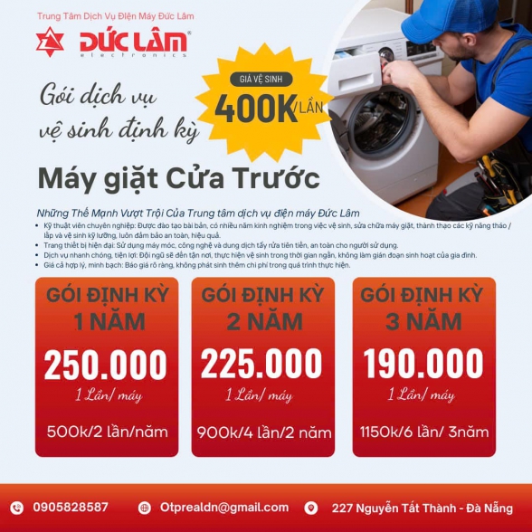 Vệ sinh định kỳ Máy giặt cửa trước